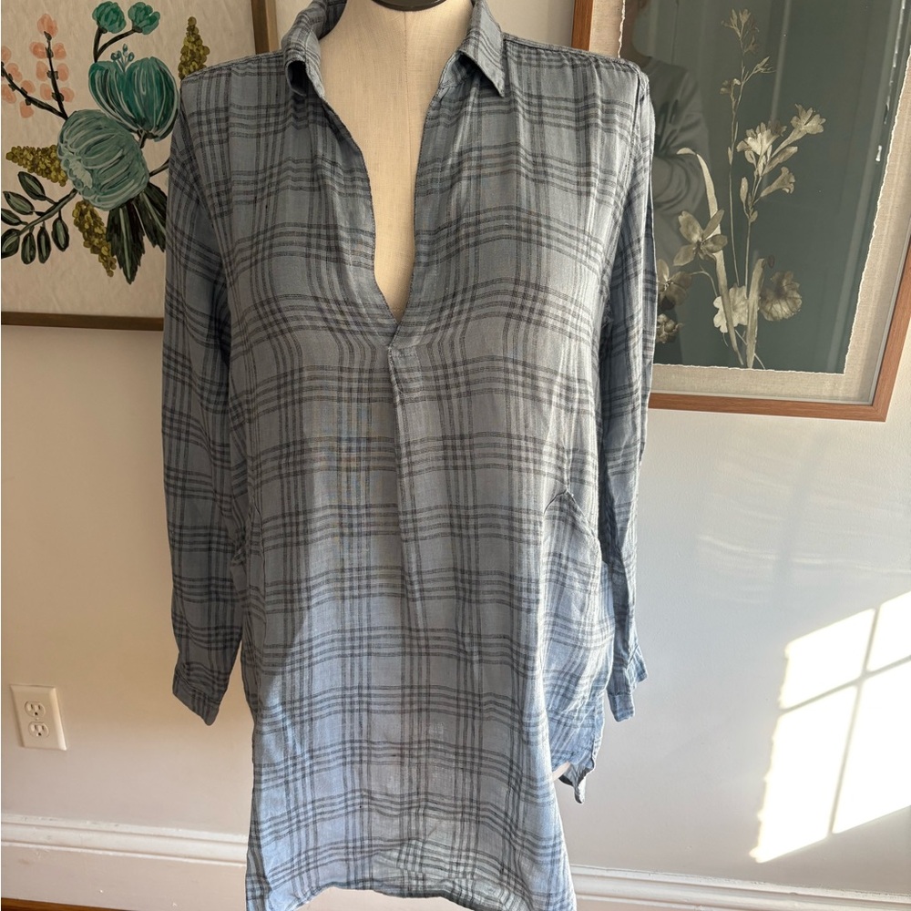 CP Shades Blue Plaid Tunic